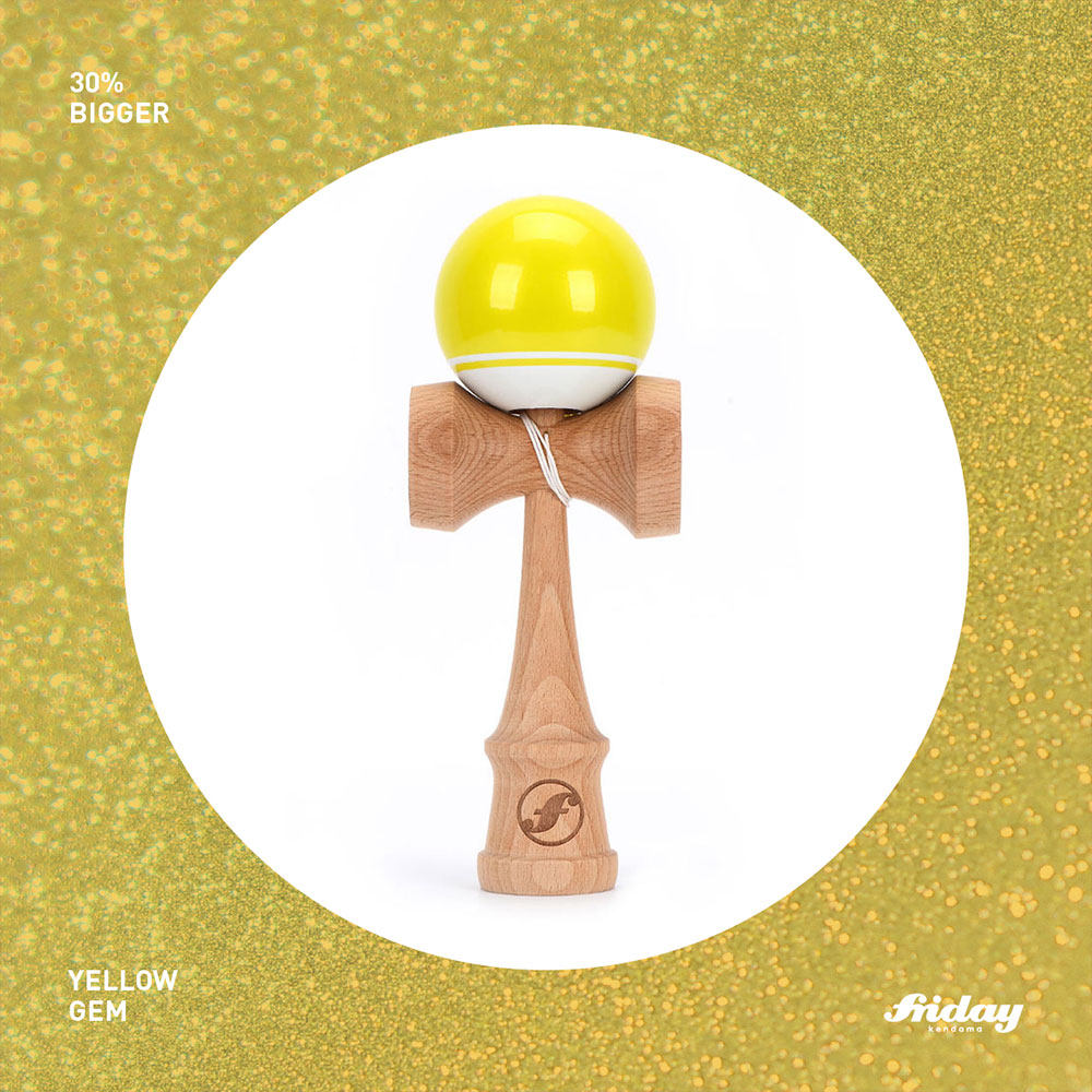 FRIDAY 珍宝系列 加大号 宝石黄 炫彩漆 剑玉 剑球 kendama