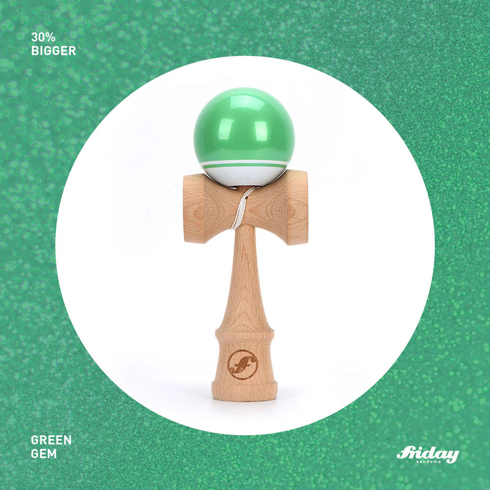FRIDAY 珍宝系列 加大号 宝石绿 炫彩漆 剑玉 剑球 kendama