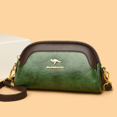 中年妈妈婆婆包牛皮单肩斜挎包女 潮时尚 正品 真皮女士包包2025新款