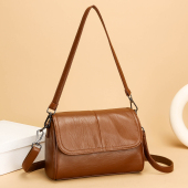 软皮枕头包女2025新款 包包大容量腋下包简约单肩包复古斜挎包 夏季