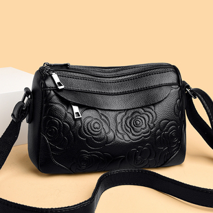 真皮包包女士2025新款大容量多层软皮中年女包礼物送妈妈款斜挎包