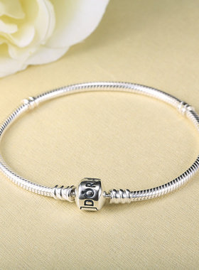Pandora潘多拉经典时尚925银基础蛇骨手链590702HV