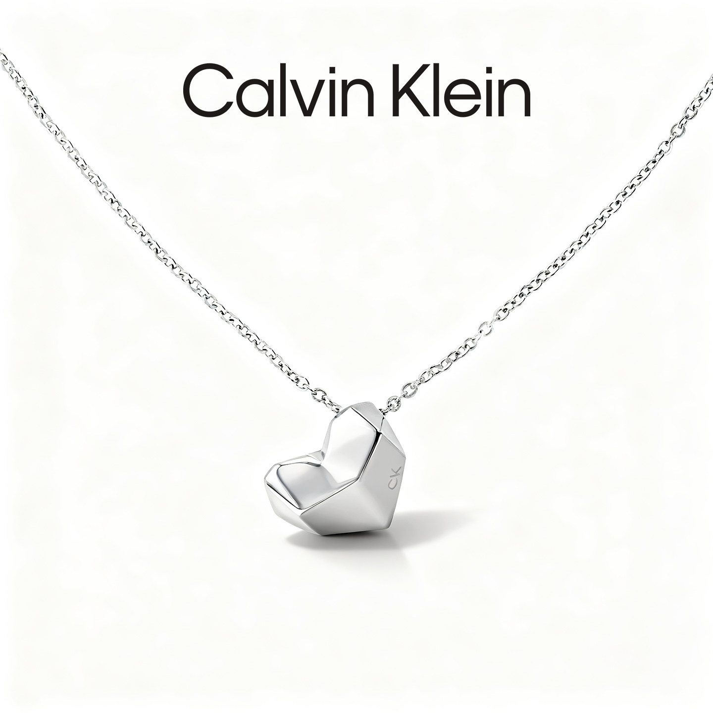 CalvinKlein官方正品CK风尚系列小爱心女士锁骨项链