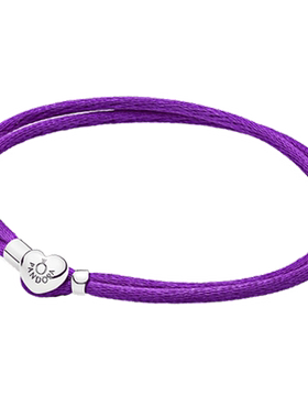 pandora/潘多拉织物手绳手链 粉红色多色手链590749CPE-S2