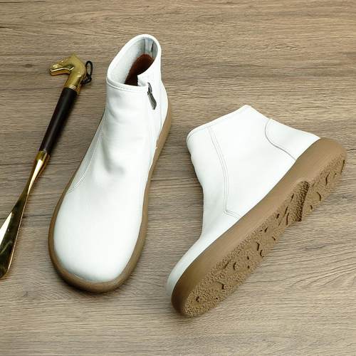 男靴加绒头层牛皮冬季马丁靴