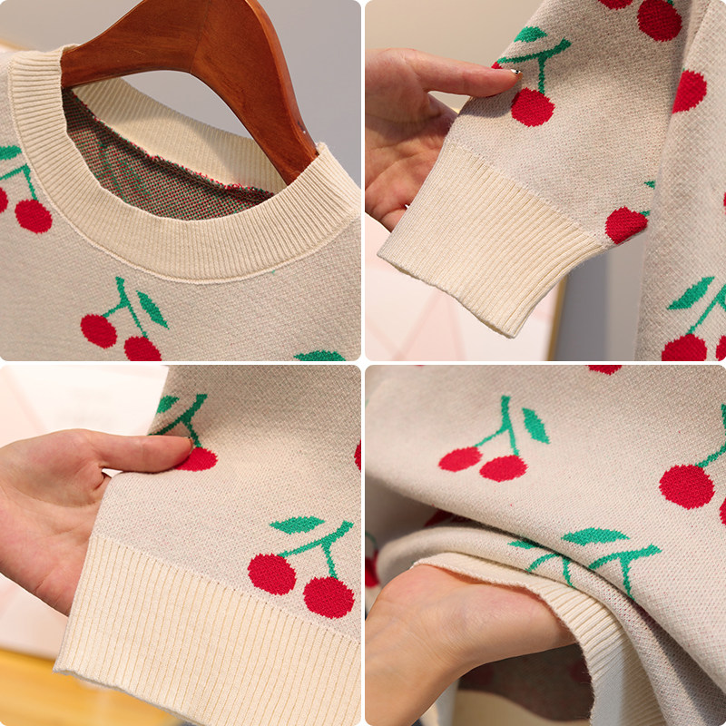 Preppy Cherry Knit Top for Sweet Women's Outfits - Product image 4