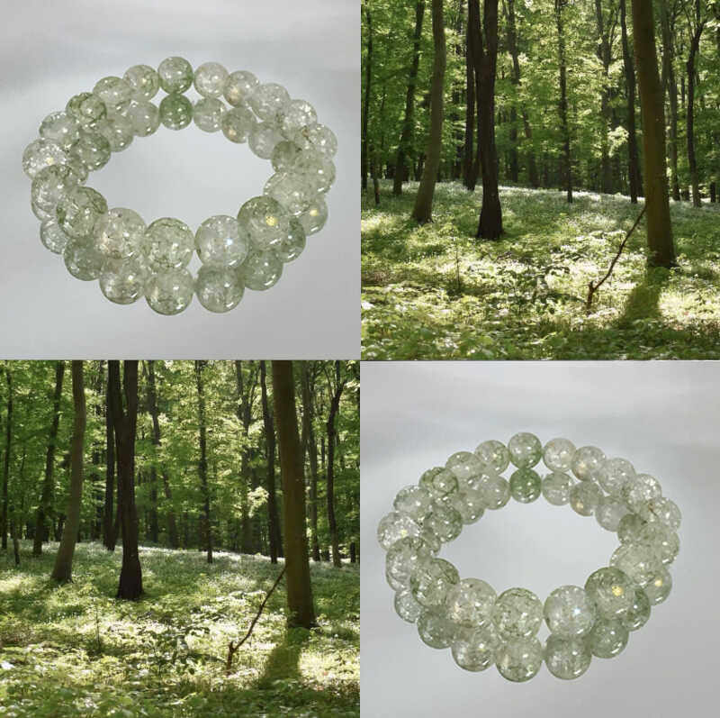 素煎茶淄博琉璃手串绿色手链新中式国风高颜值学生党绝美2024新款