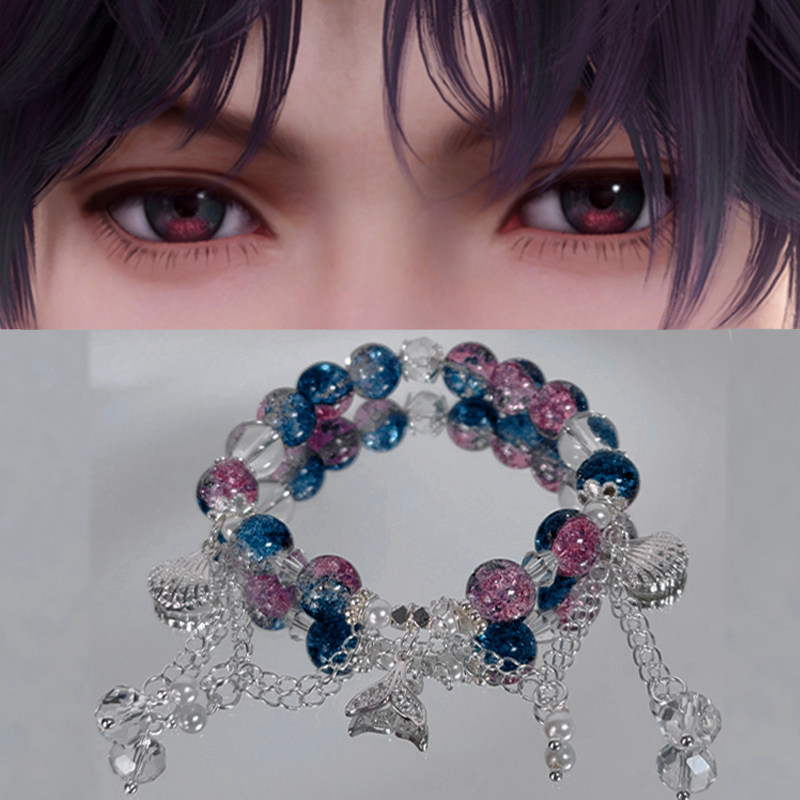 恋与深空祁煜瞳色衍生印象手链手串琉璃鱼尾饰品首饰高颜值送闺蜜,饰品/流行首饰/时尚饰品新,手链,淘宝优惠券,粉丝福利购,淘宝优惠卷