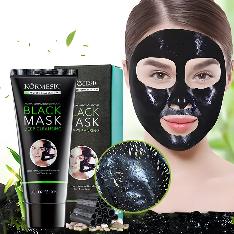 新款推荐kormesic活性竹炭剥离面膜black mask撕拉式清洁黑头