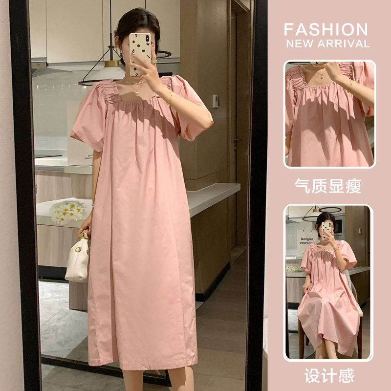 日系CherryKoko孕妇装夏季新款气质公主风泡泡袖新款宽松简约