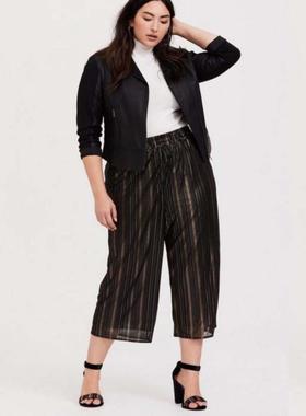 TORRID特大码女装200斤宽松180斤捡漏长裤重磅人棉加肥加大长裤