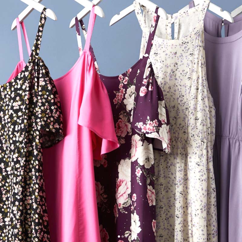 T家欧美女装中长款大码连衣裙