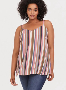 胖妹妹欧美TORRID外贸特大码女装优惠特价多多夏季吊带背心