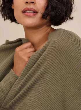 特价清仓优惠TORRID特大码女装宽松长款螺纹蝙蝠长袖针织开衫