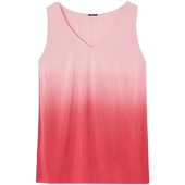 TO欧美大码 套头背心吊带 V领薄款 渐变色夏季 凉快贴身穿舒适无袖