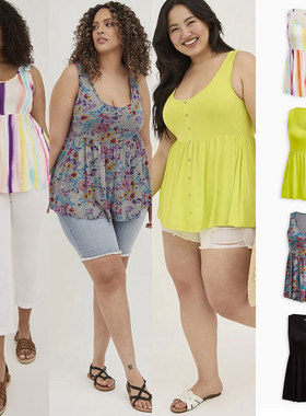 Plus Size Super Soft Babydoll Vest大码福利盖臀高弹中长款背心