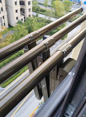 铝合金晒被子神器伸缩晾衣架隐形
