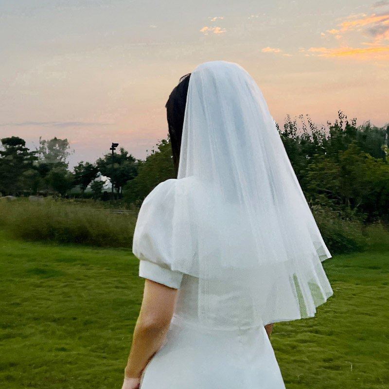 原创头纱倾城时光领证结婚