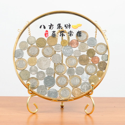 软装玄关摆件黄铜寓意招财简约
