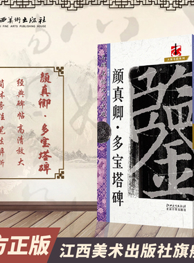 名碑名帖完全大观颜真卿多宝塔碑-颜体楷书毛笔软笔字帖初学者学生成人入门书法教程原碑拓字放大 笔法偏旁部首解析江西美术出版社