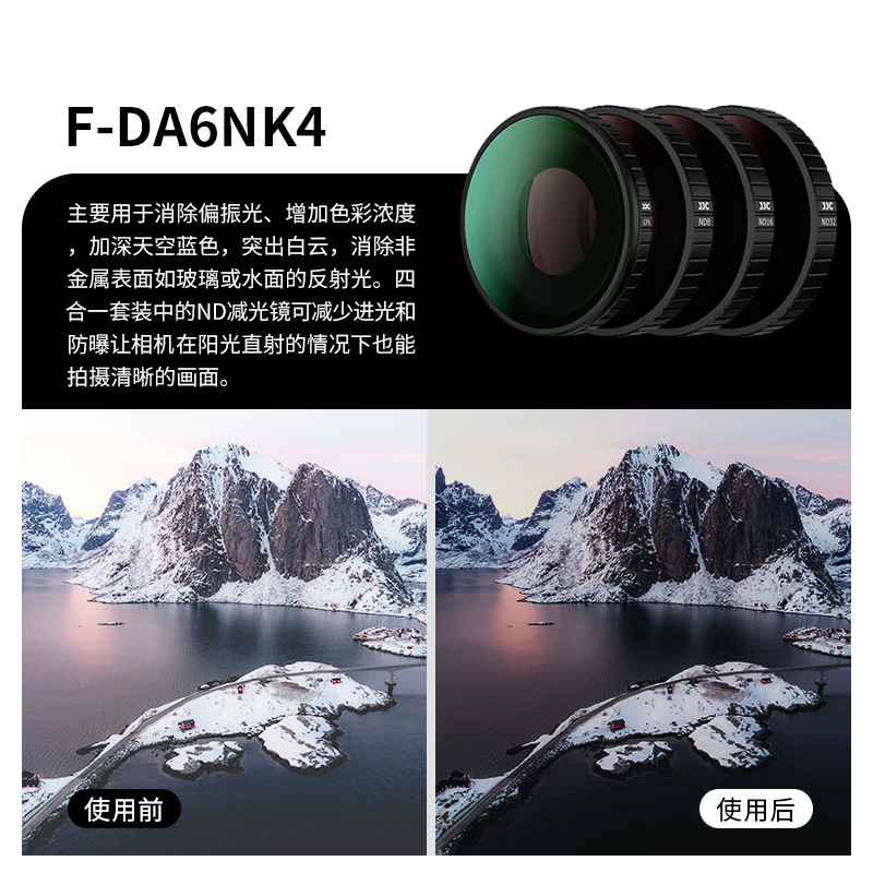 thumbnail for Jjc Compatible Dji Action 6 Filter Set, Specialized Nd Filter for Dji Action 6, Black Soft Light Filter, Uv Protection, Cpl Polarizer, Starburst Filter, Action Camera Accessories