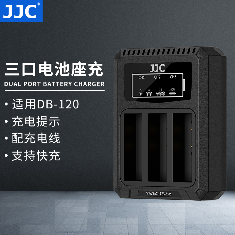 JJC适用理光DB-120电池充电器