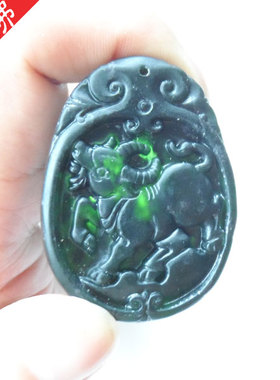 生肖本命年属相保平安大方墨玉