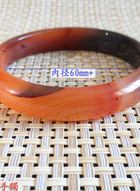 巴西花纹红黑色古朴风玛瑙手镯