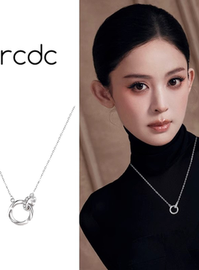 银色莫比乌斯环项链女简约时尚百搭气质锁骨链轻奢独特毛衣链配饰