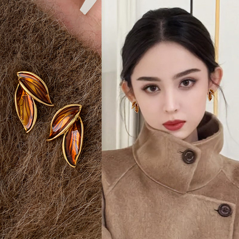 棕色复古秋冬耳环女2025新款爆款轻奢高级感气质小众精致耳钉耳饰,饰品/流行首饰/时尚饰品新,耳环,淘宝优惠券,粉丝福利购,淘宝优惠卷