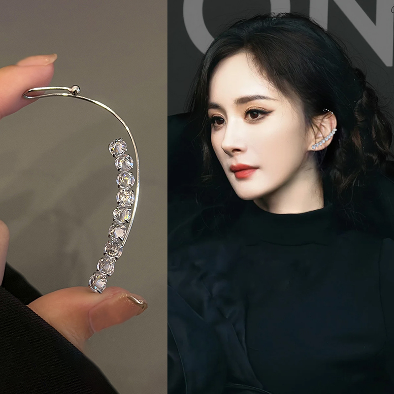 银色设计感耳夹耳骨夹