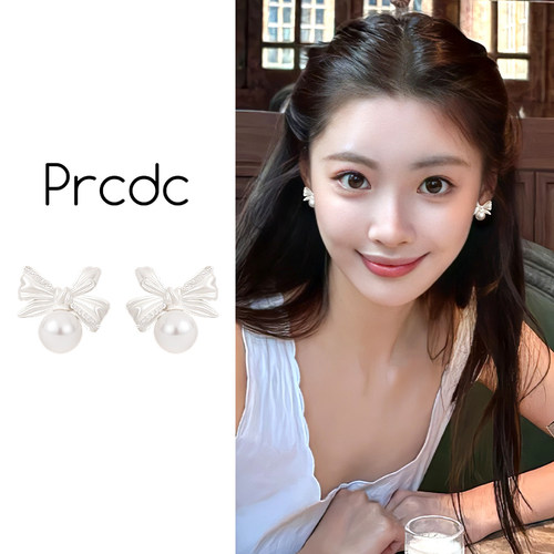 蝴蝶结珍珠款绝美耳夹女新款