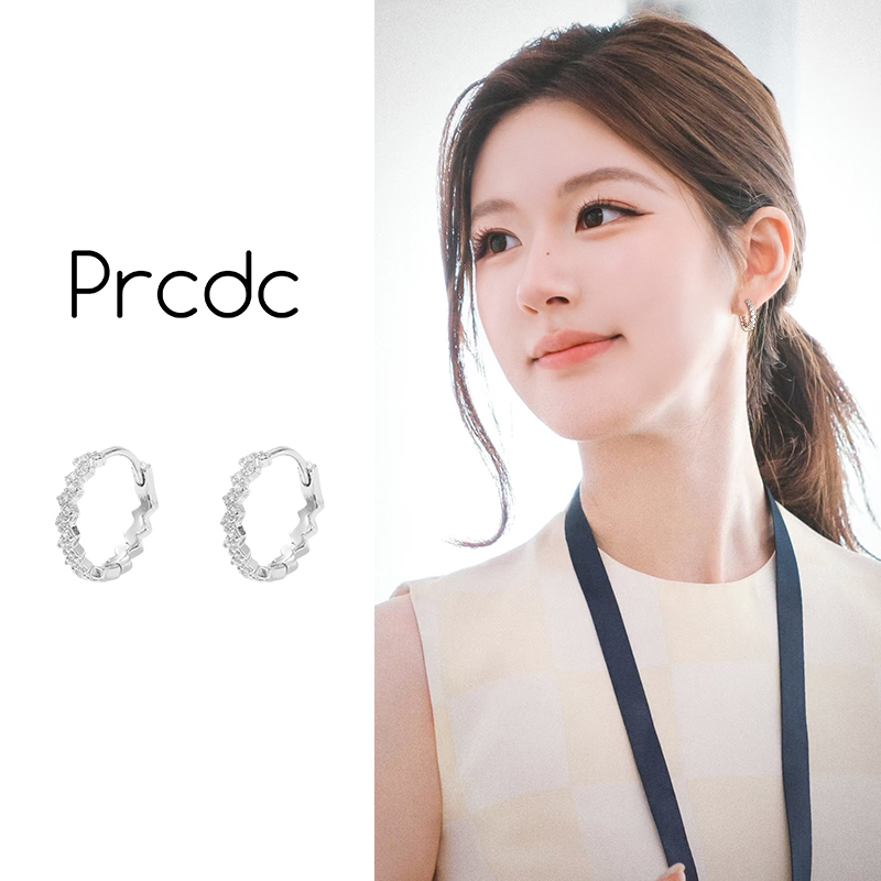 银色素圈耳环2025新款