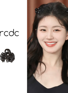 黑色蝴蝶结发夹女2025新款高级感夹子头饰甜美精致气质小抓夹发饰