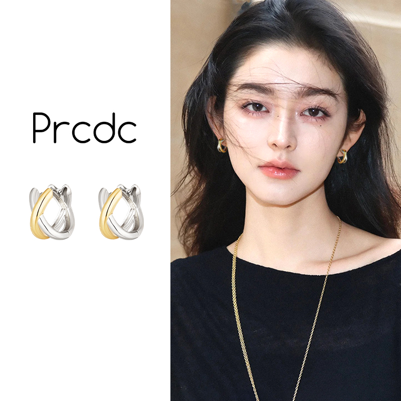 交叉简约气质耳钉2025新款