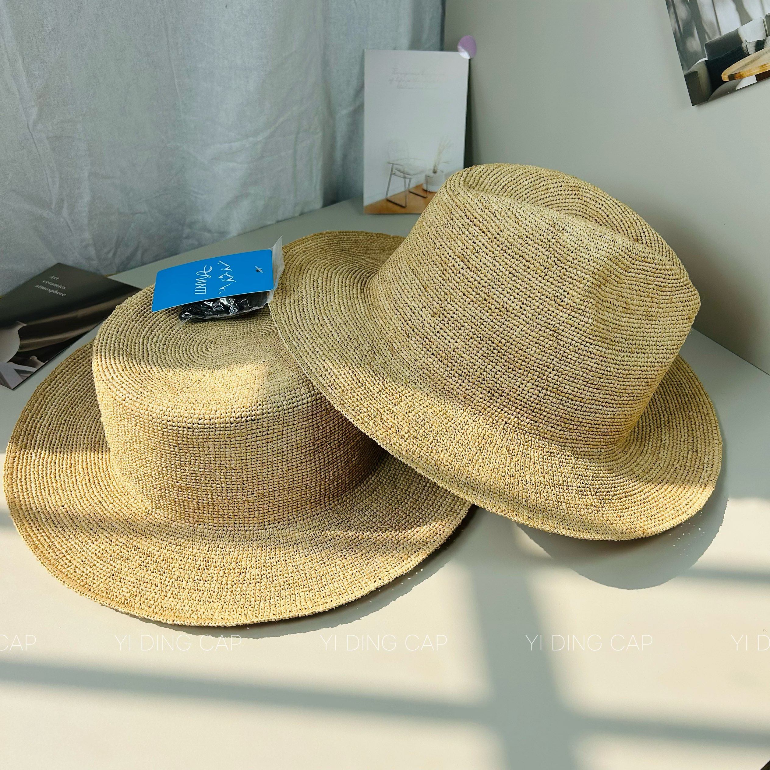 夏季新款一分五极细拉菲草本色平顶帽女遮阳防晒牛仔帽沙滩草帽潮,服饰配件/皮带/帽子/围巾,帽子,淘宝优惠券,粉丝福利购,淘宝优惠卷