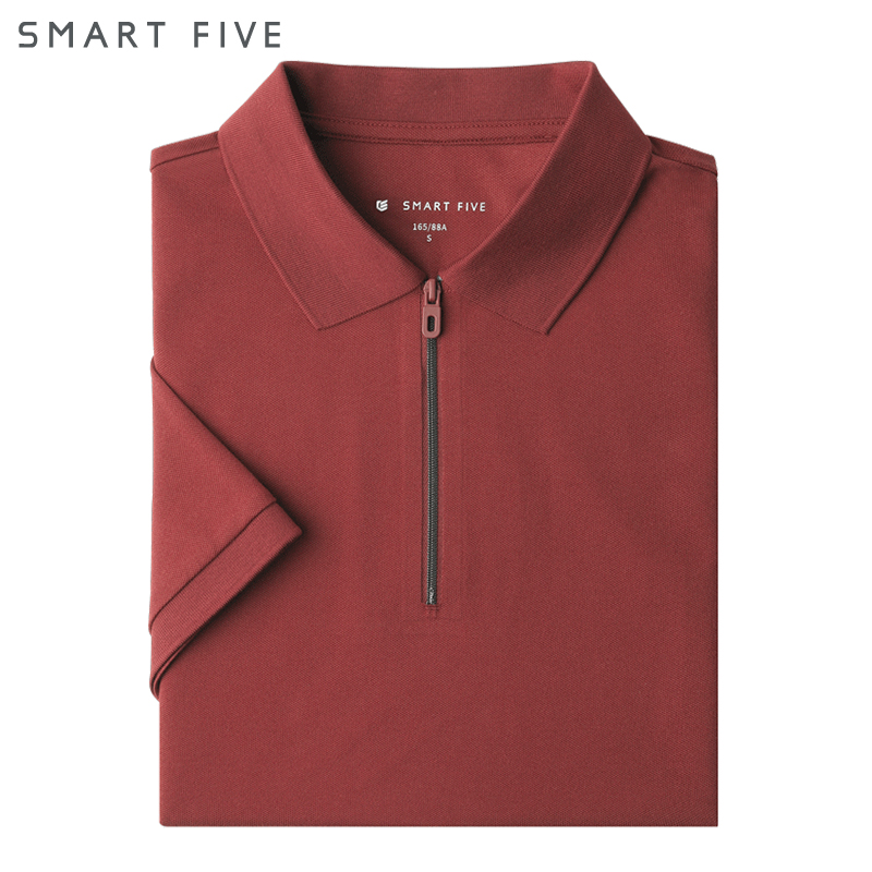 拉链款polo衫男短袖商务休闲t恤