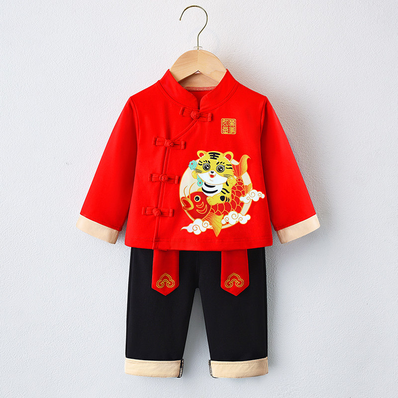 男童汉服宝宝春秋礼服抓周秋季