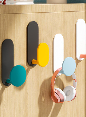 免打孔挂钩强力粘胶门后挂衣架无痕承重墙壁包衣帽钩玄关钥匙收纳