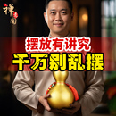 黄铜葫芦空实心金制纯大玄关挂件解宅纯高级感客厅招财位卧室摆件