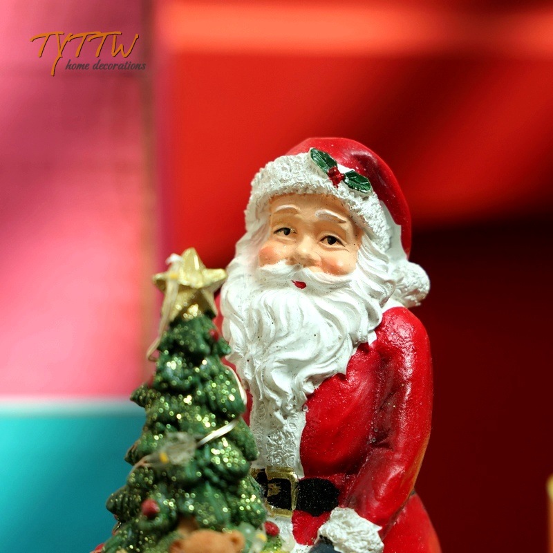派礼物的圣诞老公公人物公仔摆件