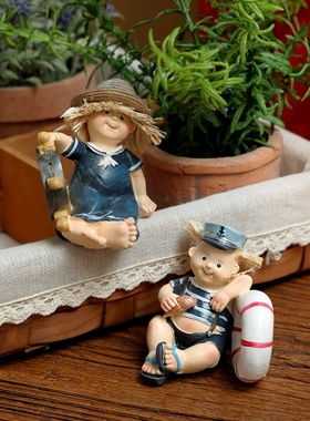 可爱礼物家居装饰地中海娃娃摆件