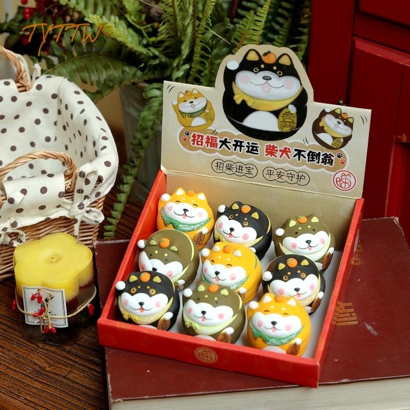 创意个性日式风招财开运柴犬不倒翁桌面玄关朋友同事送礼装饰摆件,家居饰品,桌面摆件,淘宝优惠券,粉丝福利购,淘宝优惠卷