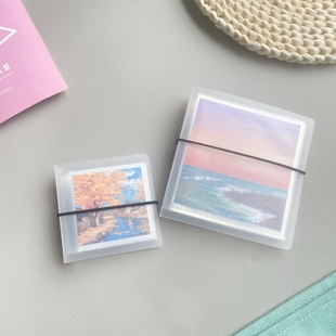 油画棒收纳册10*10方卡收纳本水彩画保存册油画作品画册6*6小卡本