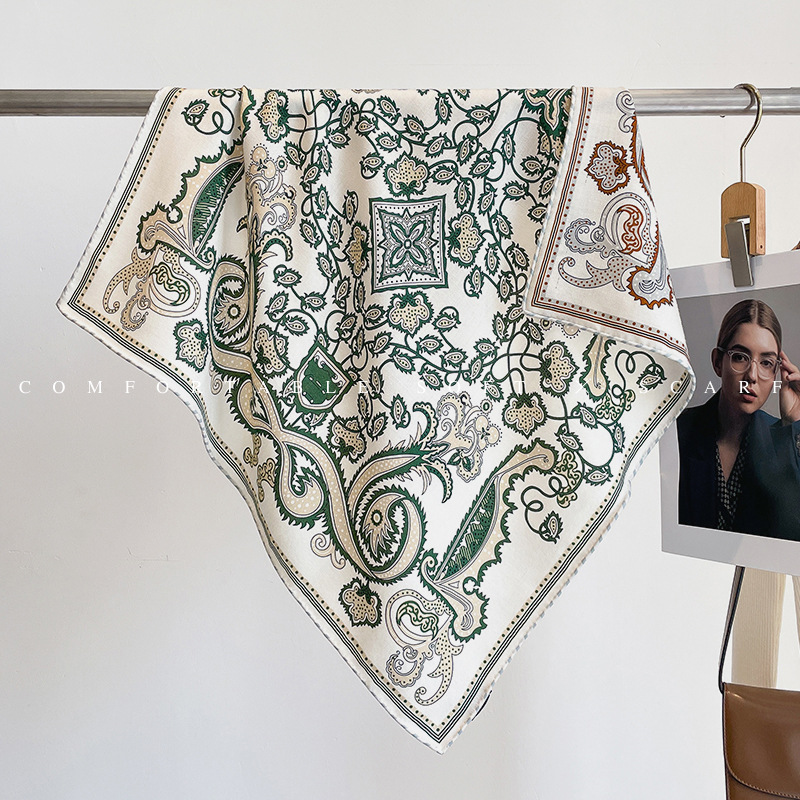 2025秋冬季新款真丝羊毛围巾