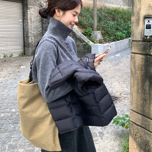 款 韩标 延续 简约日常通勤高领单排扣保暖毛衣 925 发财款 Hers