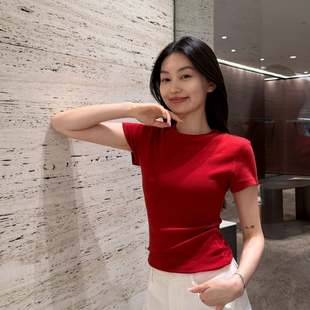 T恤C1559 短袖 HUMSMR 冬上新简约磨毛显瘦修身