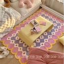 定制可机洗茶几垫 涂鸦地毯卧室儿童房床边毯客厅家用卡通毛绒加厚