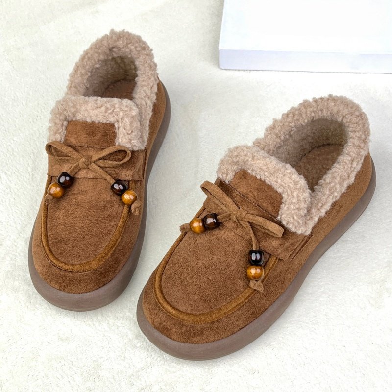 中老年妈妈女鞋2025冬季新款百搭棉鞋厚底时尚棉靴一脚蹬软底,女鞋,棉鞋,淘宝优惠券,粉丝福利购,淘宝优惠卷