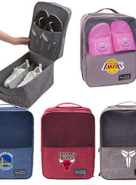 科比库里詹姆斯篮球鞋袋双层 湖人勇士雄鹿篮网快船鞋子收纳包